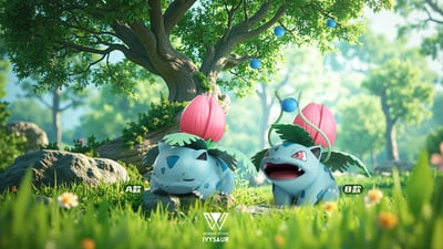 【寶可夢】玩得Wonder studio-妙蛙草 葉伊布1