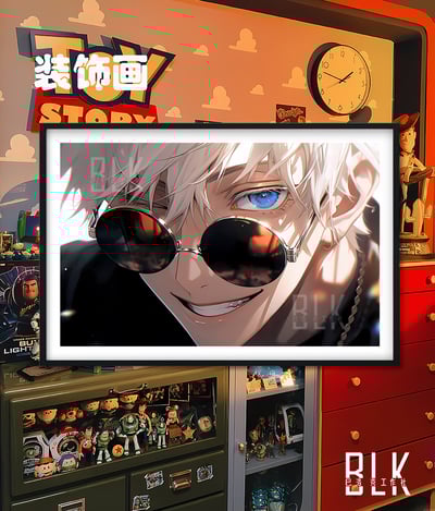 【週邊】巴洛克－咒術迴戰 微笑五條悟 裝飾畫&冰箱貼1