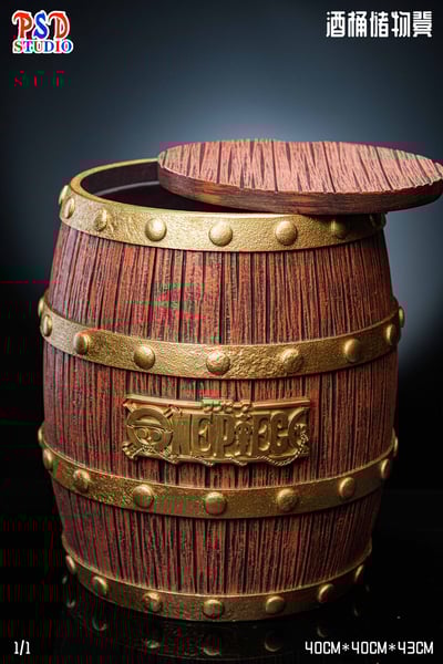 【海賊王】PSD STUDIO－東京塔草帽團主題擺件 酒桶儲物凳3