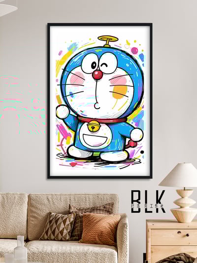 【週邊】巴洛克－哆啦A夢 塗鴉哆啦 裝飾畫 & 冰箱貼4