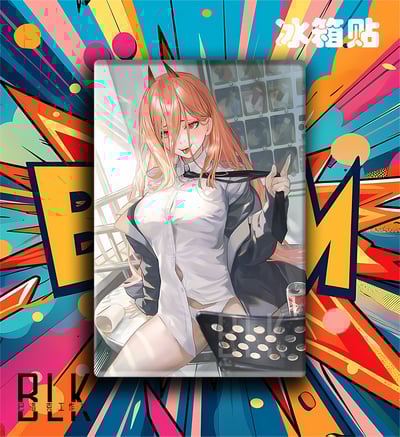 【週邊】巴洛克－鏈鋸人 白衣帕瓦 裝飾畫&冰箱貼5