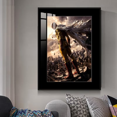 【週邊】橘子工作室－一拳超人 琦玉 無敵威壓背身版 裝飾畫2