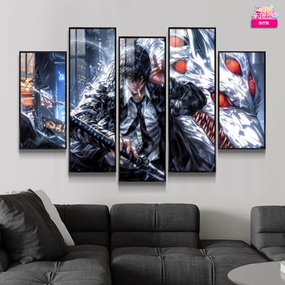 【週邊】阿喵畫社－鏈鋸人 墨染 早川秋五幅套組1