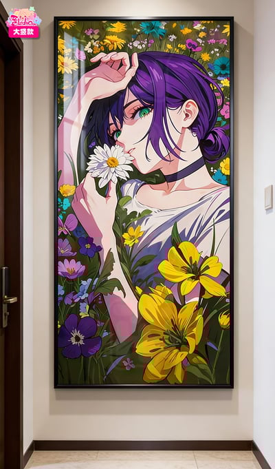 【週邊】阿喵畫社－電鋸人 雛菊 花海蕾塞 大竪款 裝飾畫1