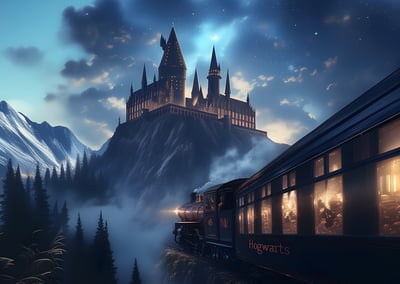 【週邊】H2工作室－哈利波特 出發霍格沃茨 裝飾畫3