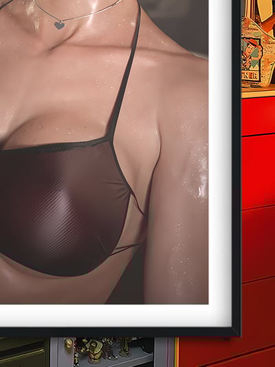 【週邊】巴洛克－惡靈古堡 健身艾達王 裝飾畫&冰箱貼3