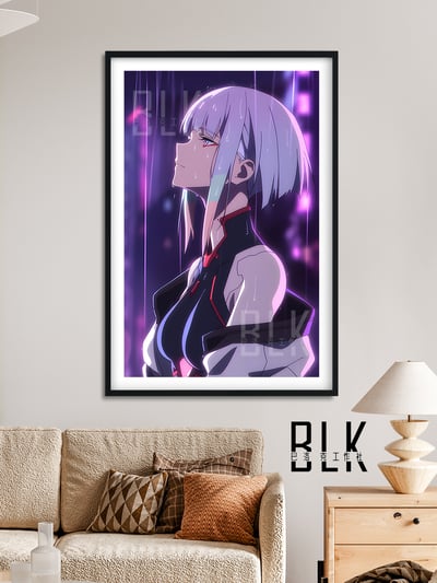 【週邊】巴洛克－電馭叛客：邊緣行者 雨中露西 裝飾畫＆冰箱貼4