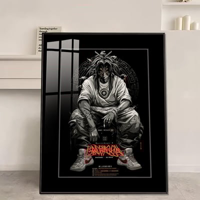 【週邊】橘子工作室－鬼滅之刃 黑死牟 藝術海報 裝飾畫1