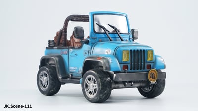 【七龍珠】JacksDo-DB扉頁載具 藍色吉普車（海外現貨）4