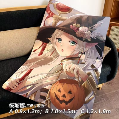 【週邊】千鳥社-葬送的芙莉蓮萬聖節Frieren午睡毯地毯裝飾畫5
