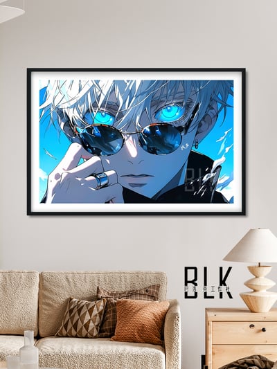 【週邊】巴洛克－咒術迴戰 墨鏡五條悟 裝飾畫&冰箱貼4