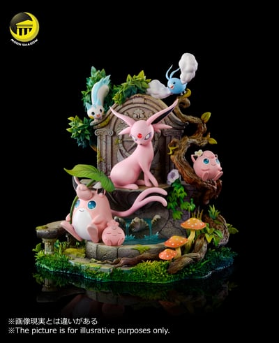 【寶可夢】月影殿－自然系列 太陽伊布 胖丁家族場景2