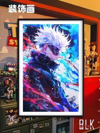 【週邊】巴洛克－咒術迴戰 炫彩五條悟 裝飾畫&冰箱貼1