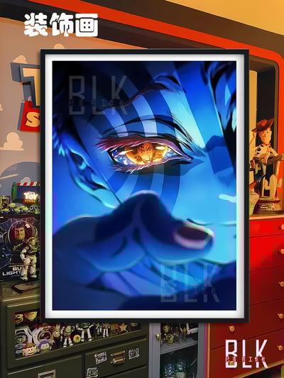 【週邊】巴洛克-鬼滅之刃 九柱無限城篇 猗窩座炎柱煉獄杏壽郎動漫二次元裝飾畫1