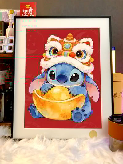 【週邊】星空工作室－元寶史迪仔 裝飾畫3