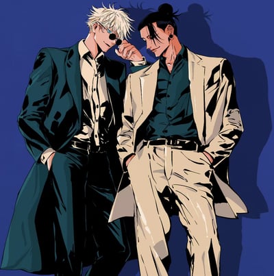 【週邊】H2工作室-西裝暴徒 咒術迴戰五條悟夏油傑裝飾畫3