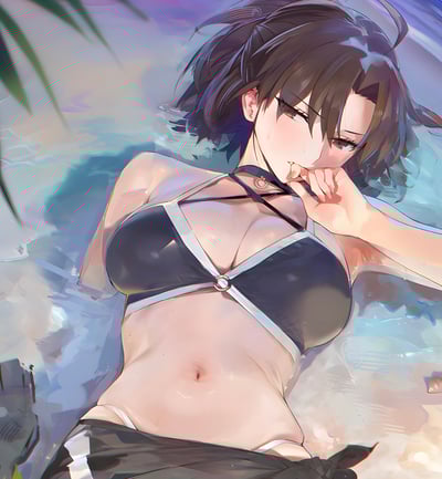 【週邊】H2工作室-泳裝兩儀式 FGO玉兔空境界二次元裝飾畫3