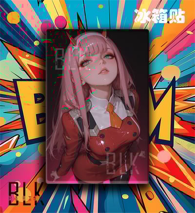 【週邊】巴洛克－DARLING in the FRANXX 仰頭零二 裝飾畫&冰箱貼5