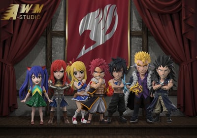 【妖精的尾巴】AWM STUDIO-妖精的尾巴伽吉魯·雷特福克斯+黑貓力利2