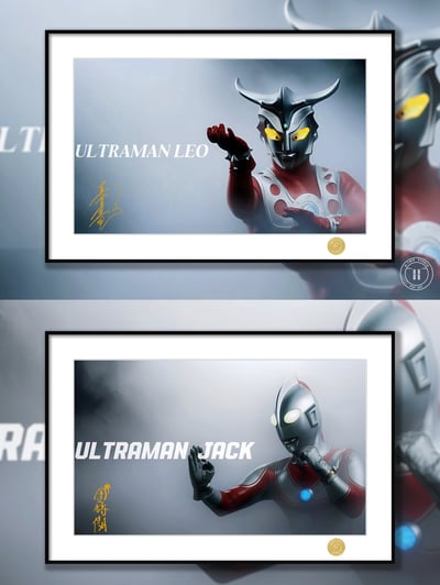 【週邊】H2工作室-雷歐奧特曼 鳳源真夏龍昭和奧特曼裝飾畫5