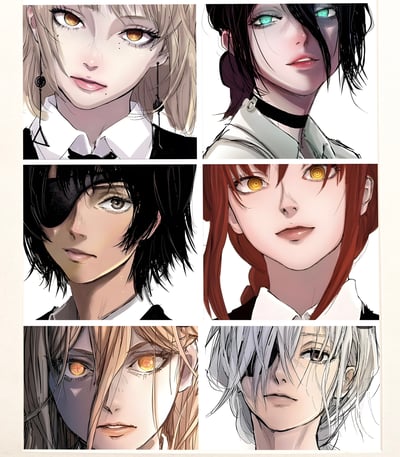 【週邊】H2工作室－鏈鋸人 電鋸人女團 裝飾畫4