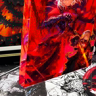 【週邊】阿喵畫社-紅蓮 吾王透明卡磚3