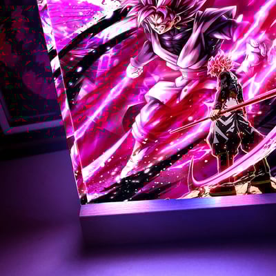 【週邊】阿喵畫社-超級賽亞人桃紅發光卡磚4