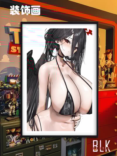【週邊】巴洛克-內衣羽川蓮見蔚藍檔案羽川蓮實遊戲二次元裝飾畫 冰箱貼1