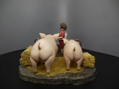 【宮崎駿】楓焰工作室-神隱少女系列 電影封面 千尋與父母9