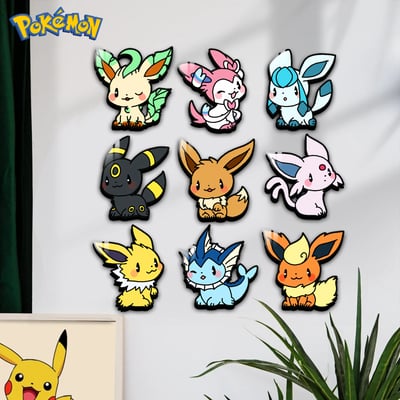 【週邊】阿喵畫社-伊布家族背景牆2