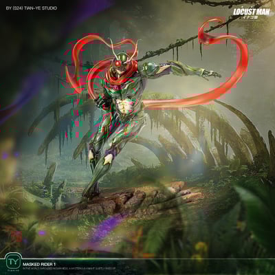 【假面騎士】田也工作室-蝗蟲人Locust Man1