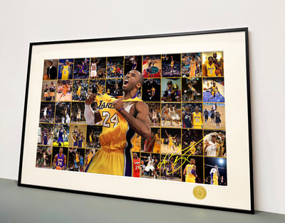 【週邊】H2工作室-NBA科比布萊恩黑曼巴湖人隊裝飾畫5