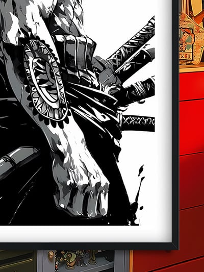 【週邊】巴洛克-水墨索隆Zoro劍豪海賊王onepiece路飛佐羅動漫裝飾畫4