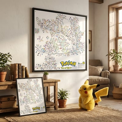 【週邊】千鳥社－寶可夢 生命樹 裝飾畫6