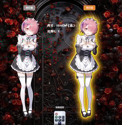 【週邊】阿喵畫社－Re:從零開始的異世界生活 異世界拉姆 1:1 燈帶畫5