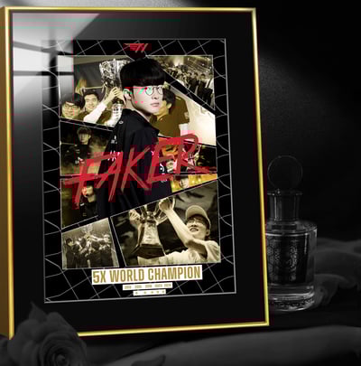 【週邊】阿喵畫社-傳奇中單faker五連冠3