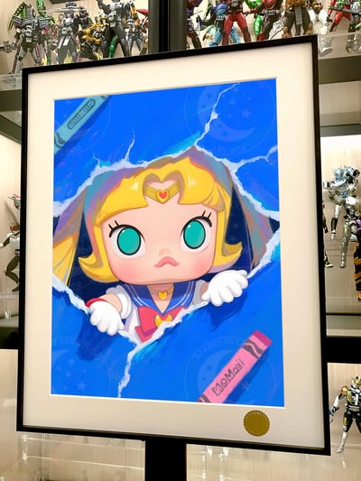 【週邊】星空工作室-塗鴉molly 泡泡瑪特茉莉潮流藝術版畫動畫二次元裝飾畫5