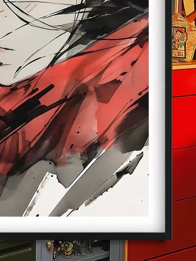 【週邊】巴洛克－進擊的巨人 水墨三笠 裝飾畫 & 冰箱貼3