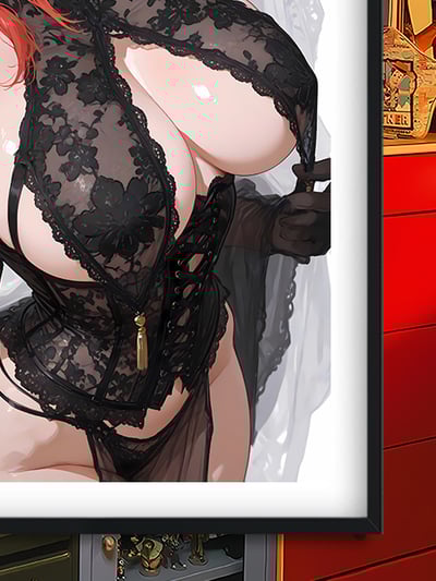 【週邊】巴洛克－鏈鋸人 黑紗瑪奇瑪 裝飾畫&冰箱貼3