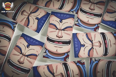 【週邊】ZOR-Studios-手繪藝術掛畫 企鵝村笑臉組8