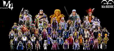 【海賊王】M4工作室-海軍本部人物 第41彈 第0話 年輕戰國&卡普6