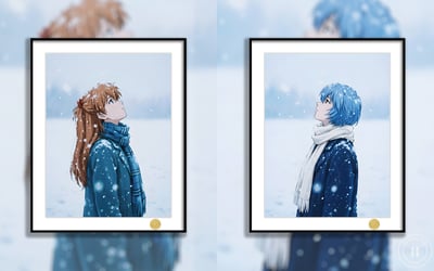 【週邊】H2工作室－新世紀福音戰士 冬日綾波麗 裝飾畫5