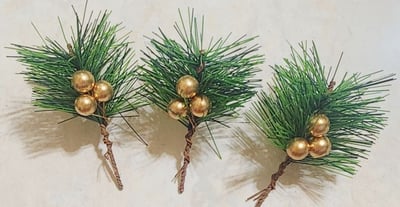 聖誕裝飾品/真松花仿松針紅果/漿果7