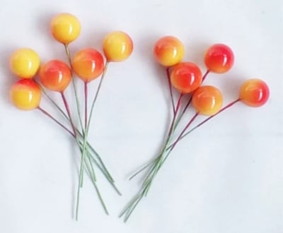 聖誕裝飾品/真松花仿松針紅果/漿果5