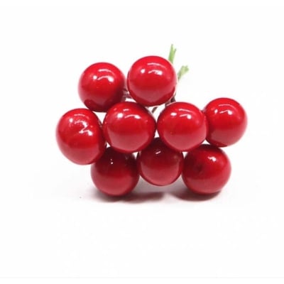 聖誕裝飾品/真松花仿松針紅果/漿果2