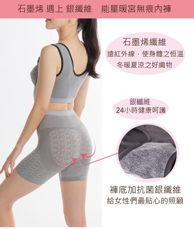 石墨烯能量循環內褲單件.循環暖宮內褲.銀纖維能量內褲一體成型內褲5