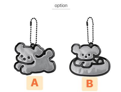 [預購1月] 韓國 pvc 反光吊飾 飛耳小狗3