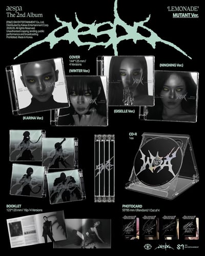 [預購7月/中通/二補] aespa 正規二輯 中通K4通路壓價團 專輯 LEMONADE3