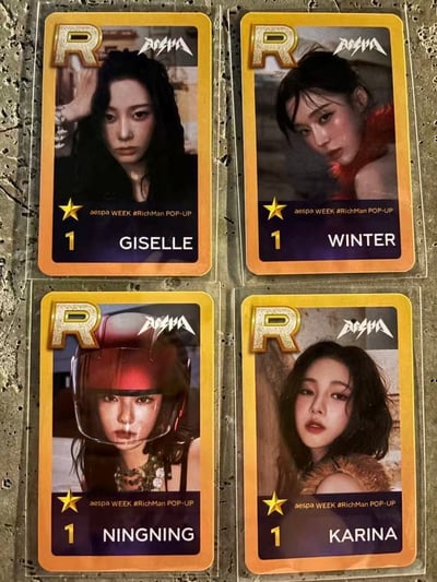 [代購] aespa 東京快閃店遊戲卡 金邊卡2