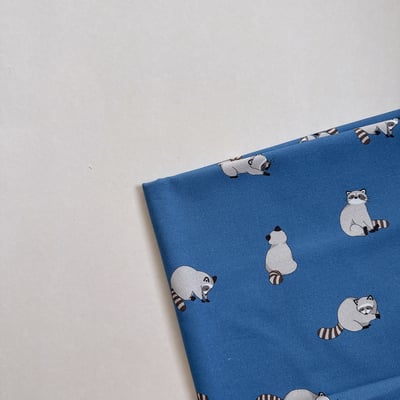 【 選布 】藍底浣熊 451